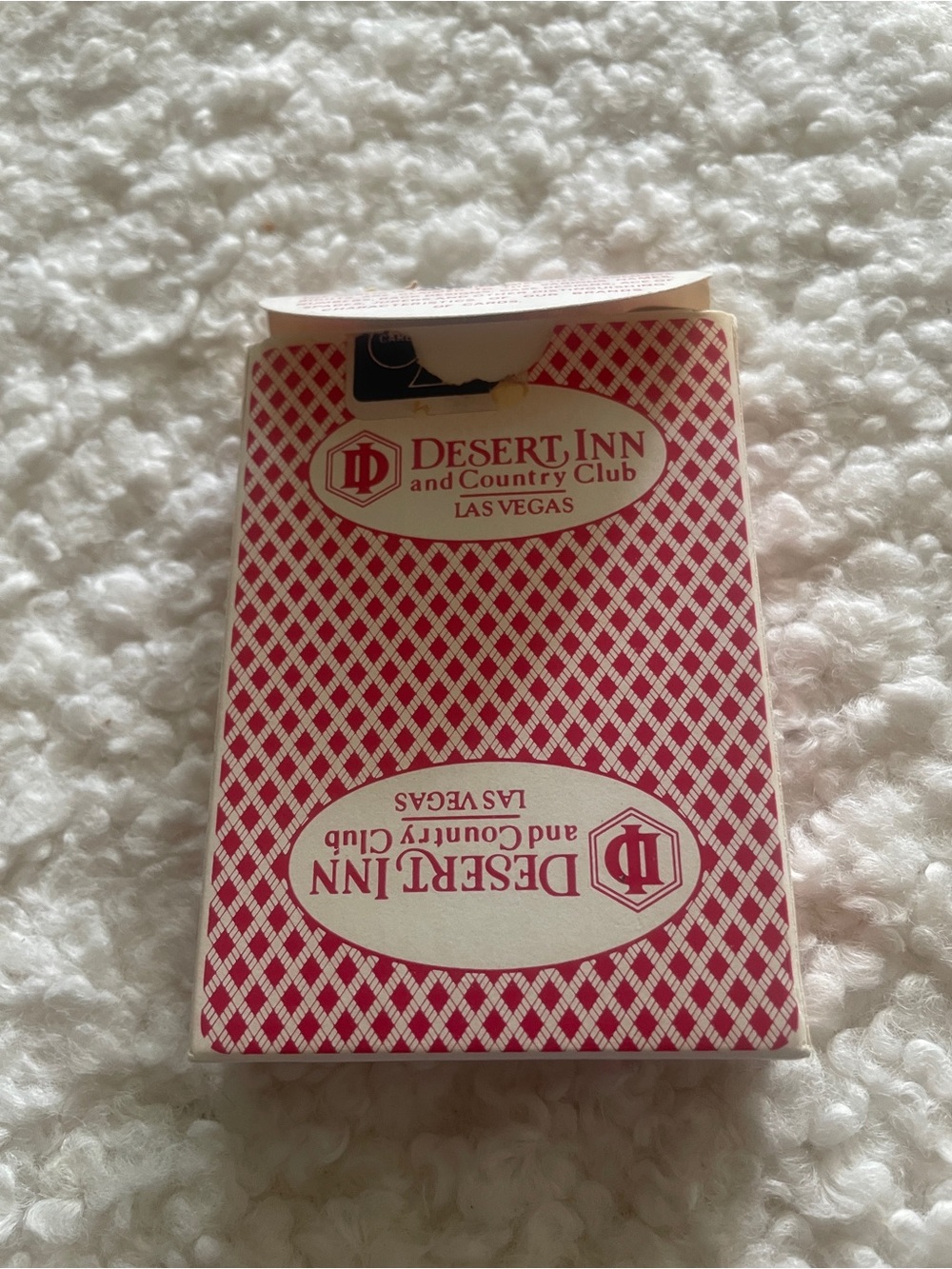 Desert Inn Las Vegas Vintage Playing Cards - Red White Pattern